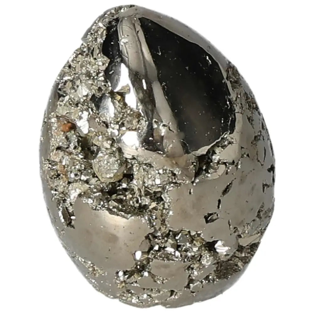 Superior Quality Pyrite Egg with Geometric Metallic Luster