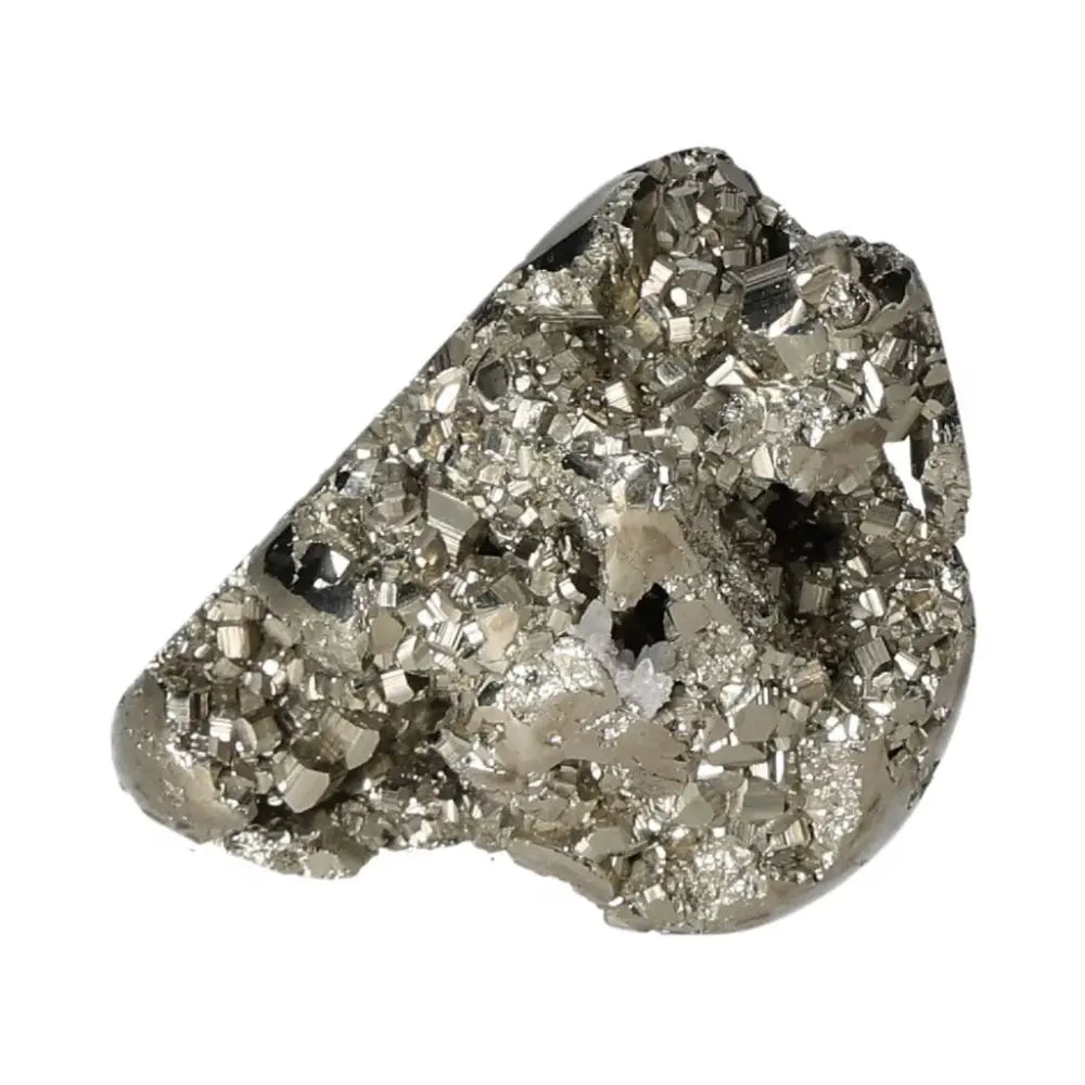 Superior Quality Pyrite Cluster showcasing geometric cubic formations and metallic luster.