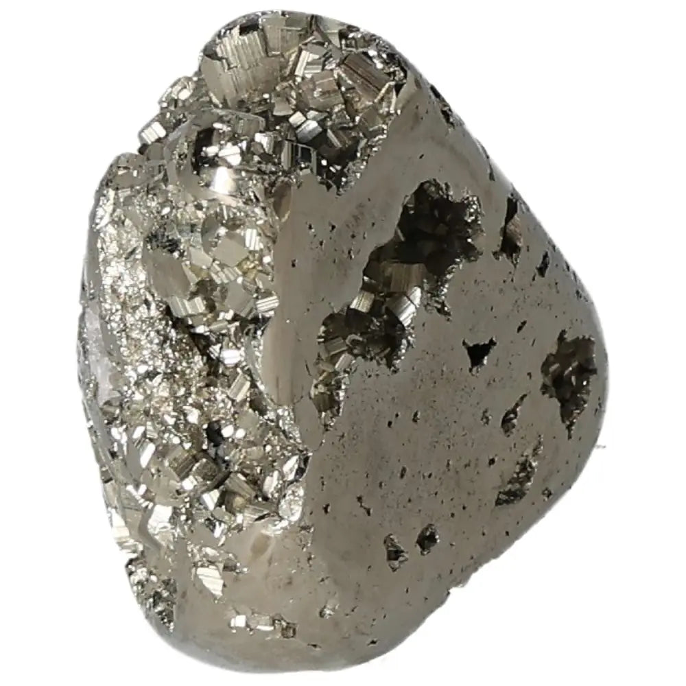 Superior Quality Pyrite Cluster with Geometric Formations and Metallic Luster
