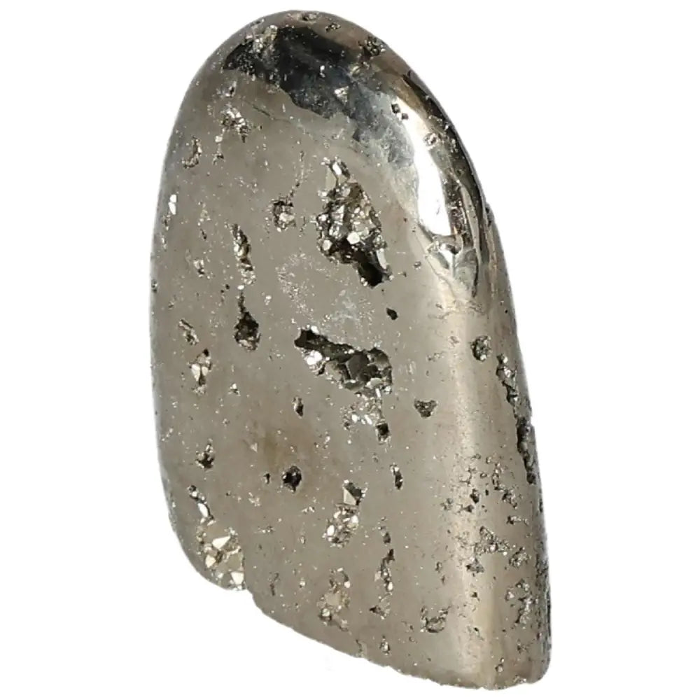Polished Superior Quality Pyrite Cluster with Natural Geometric Patterns and Metallic Luster