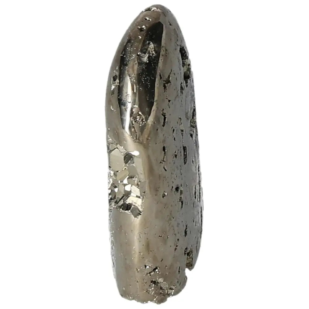 Elegant pyrite cluster with metallic luster showcasing geometric formations