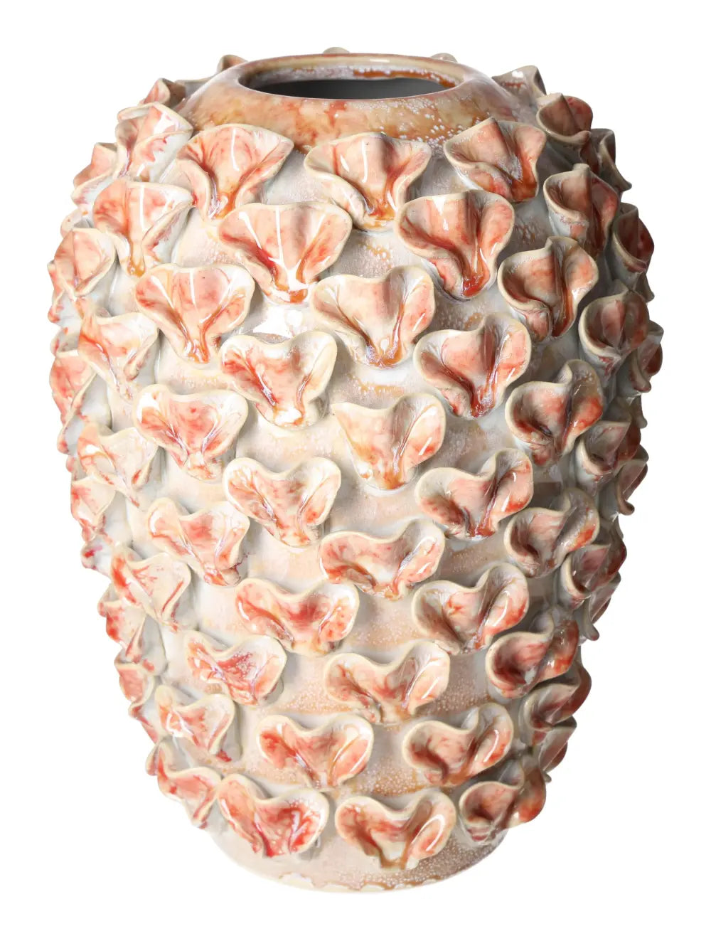 Sylvia Crystals Terra Cotta Style Vase 23x23x30,5 with rustic charm and spiritual aesthetics.