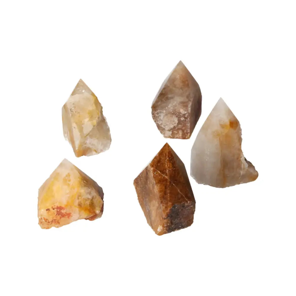 Top Polished Hematoide L crystals with red and orange hues, from Sylvia Crystals. Elegantly crafted gems showcasing natural beauty.