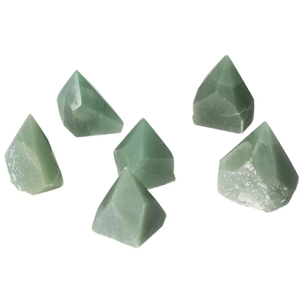 Top Polished Point Green Quartz XS crystals from Sylvia Crystals, showcasing premium handpicked green quartz points with spiritual elegance.