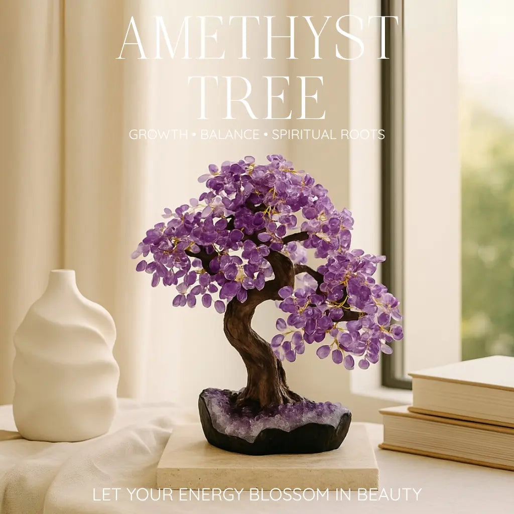 Getrommelter Amethystbaum - 55 cm Elegante Dekoration