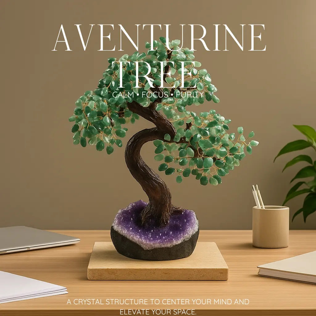 Getrommelter Aventurin Bonsai-Baum - 55 cm