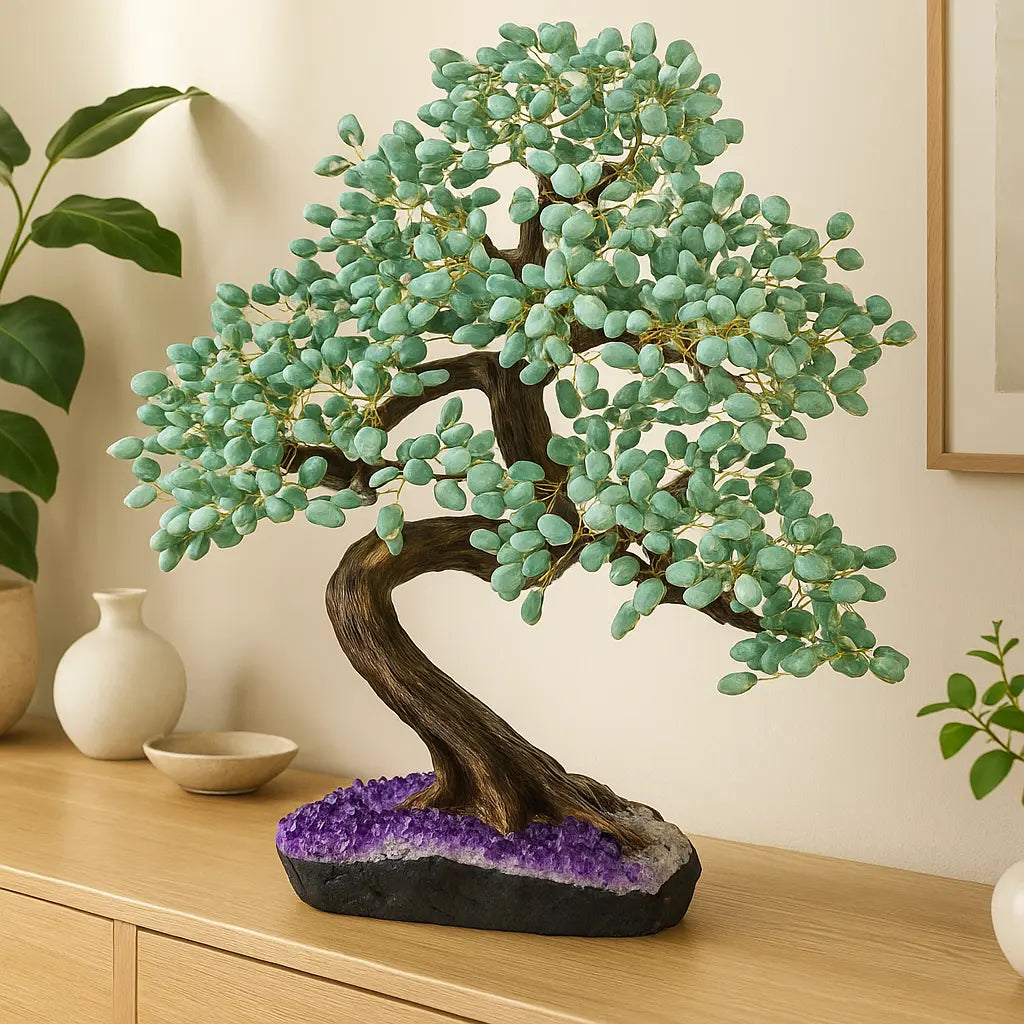 Tumbled Aventurine Tree 65cm – Smooth Harmony and Positive Energy Sylvia Crystals Sp. z o.o.