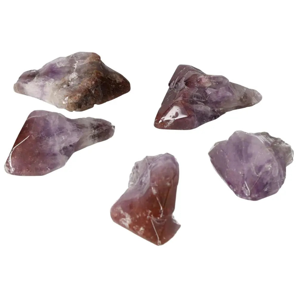 Tumbled Point Amethyst L crystals from Sylvia Crystals, known for stress relief and enhanced concentration.