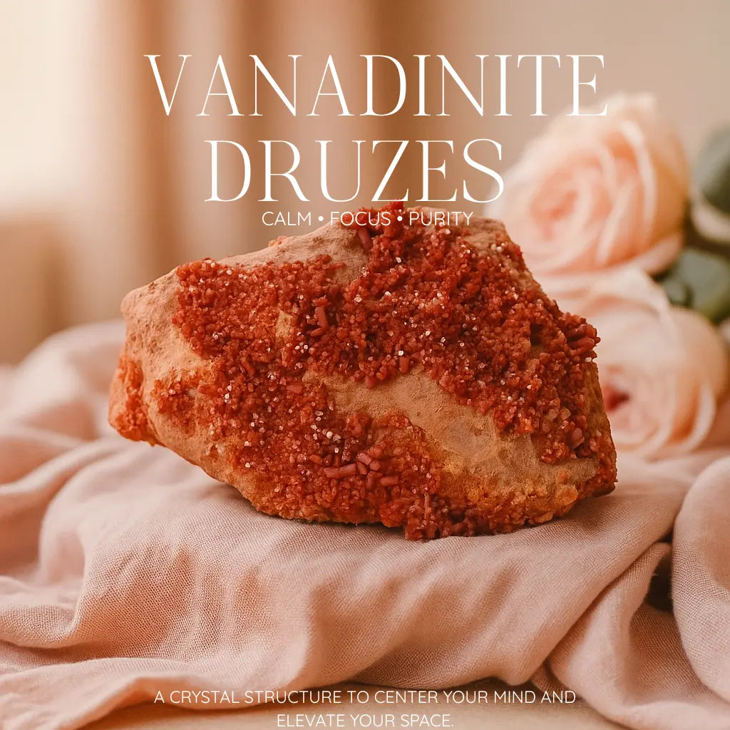 Vanadinite druzes Sylvia Crystals Sp. z o.o.