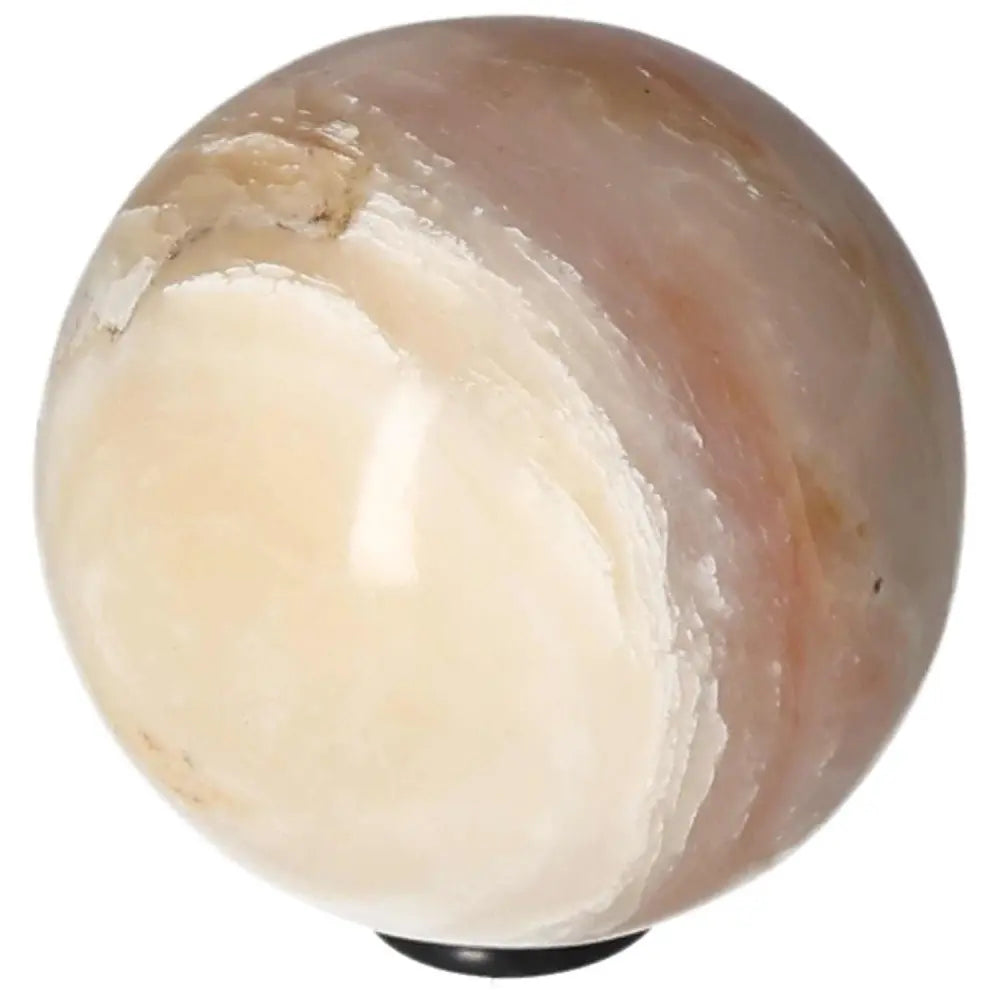 White Onyx Sphere for strength, determination, and self-discipline, aiding in overcoming challenges and releasing past burdens.