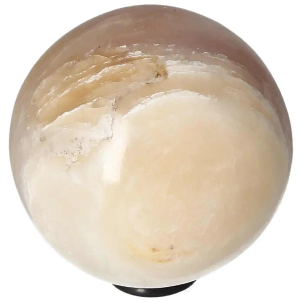 White Onyx Sphere for strength and self-discipline, enhances determination and releases past burdens.