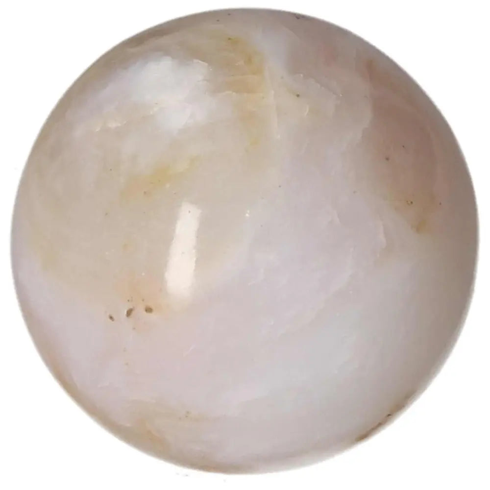 White Onyx Sphere for strength, determination, and self-discipline. Enhance confidence, releasing past burdens and guilt. Healing crystal globe.