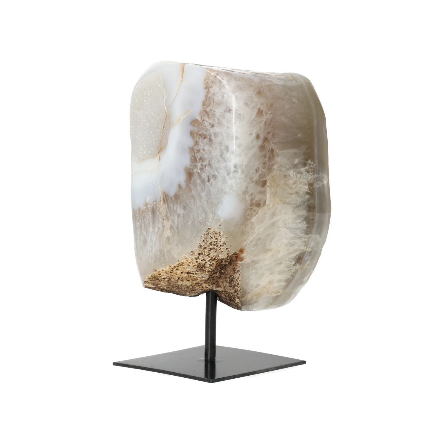 Agate Geode with Quartz on Stand 10000440