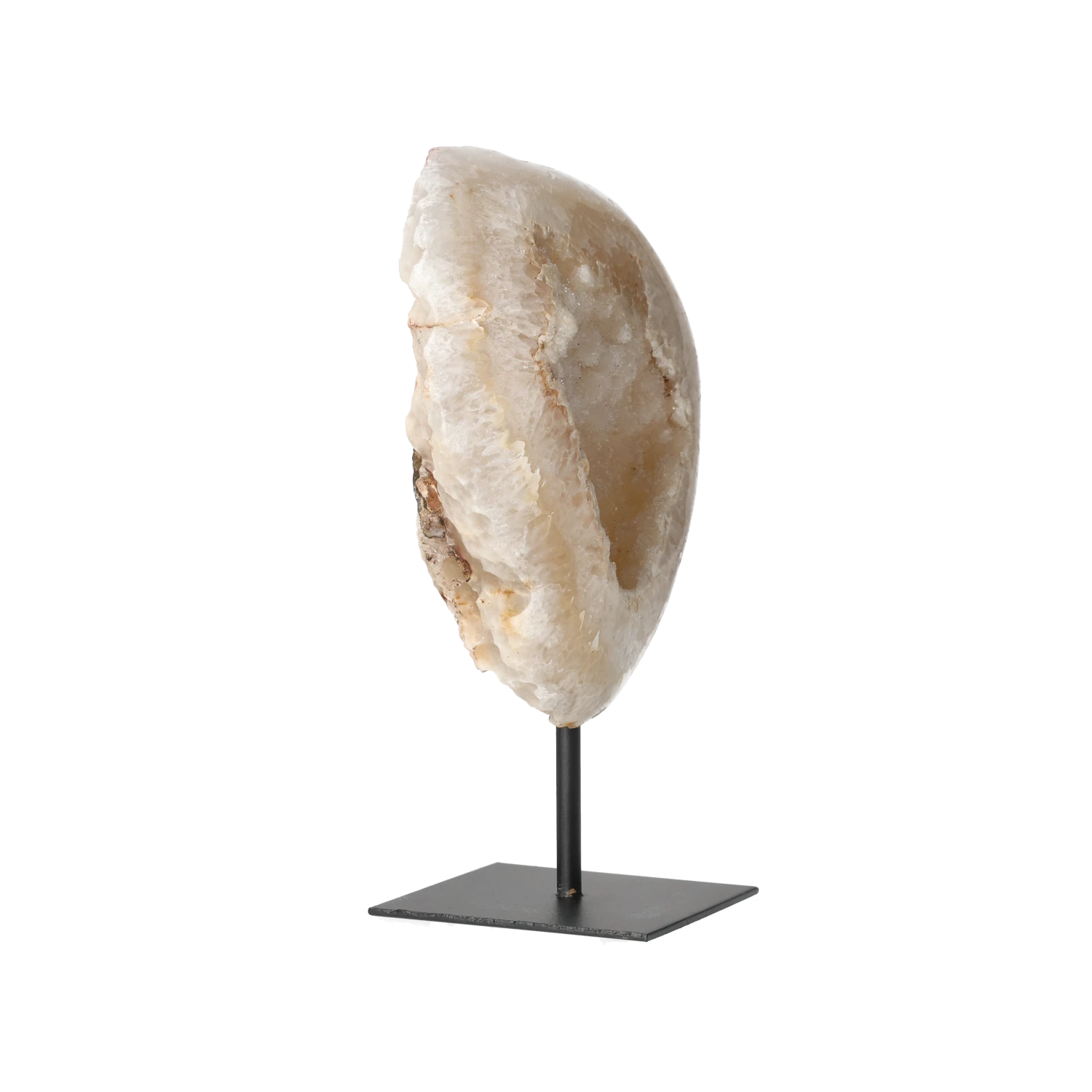 Semi polished Multi-crystallized Quartz on Metal Base 10000439