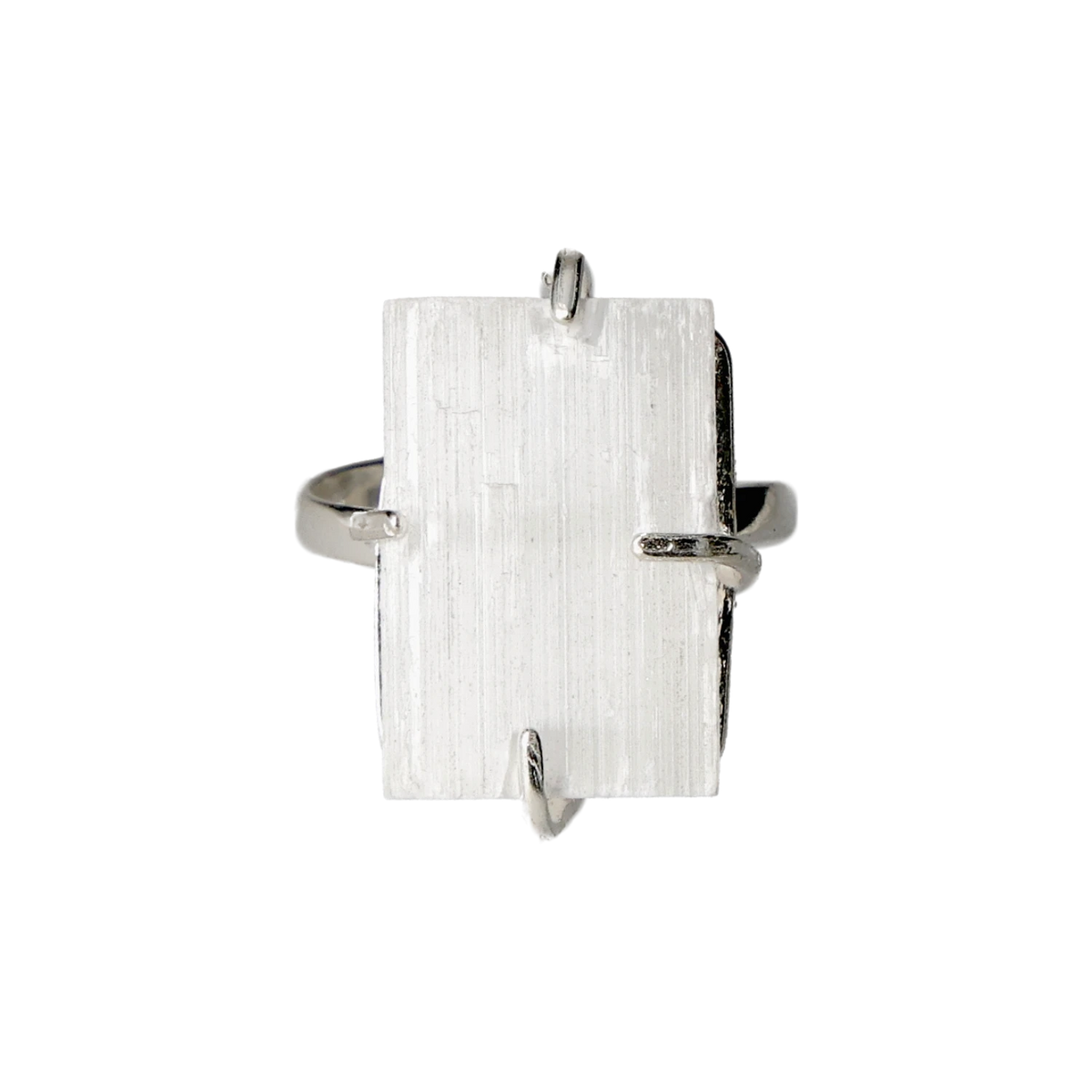 Selenite Sterling Silver Ring 40000107