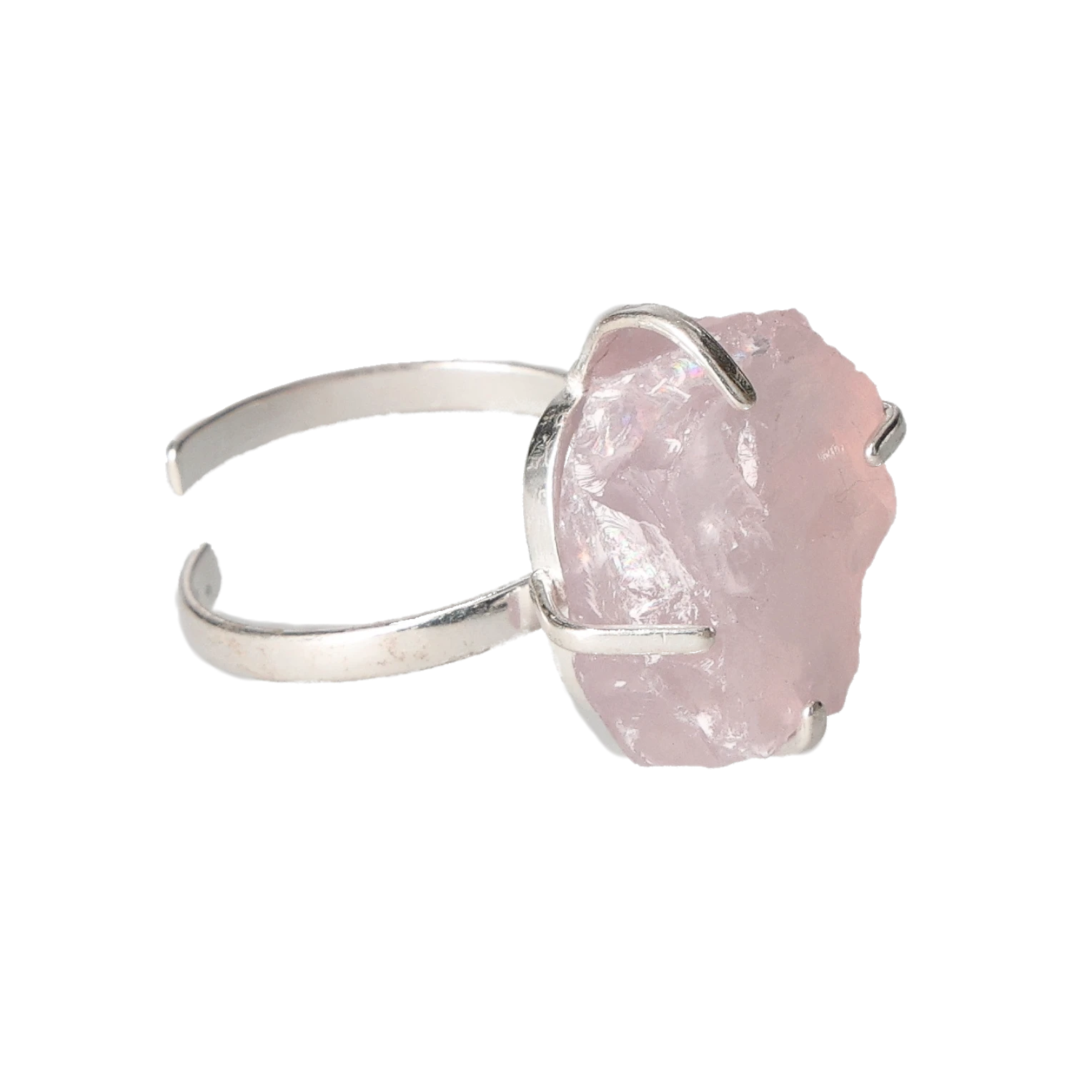 Rose Quartz Sterling Silver Ring 40000112