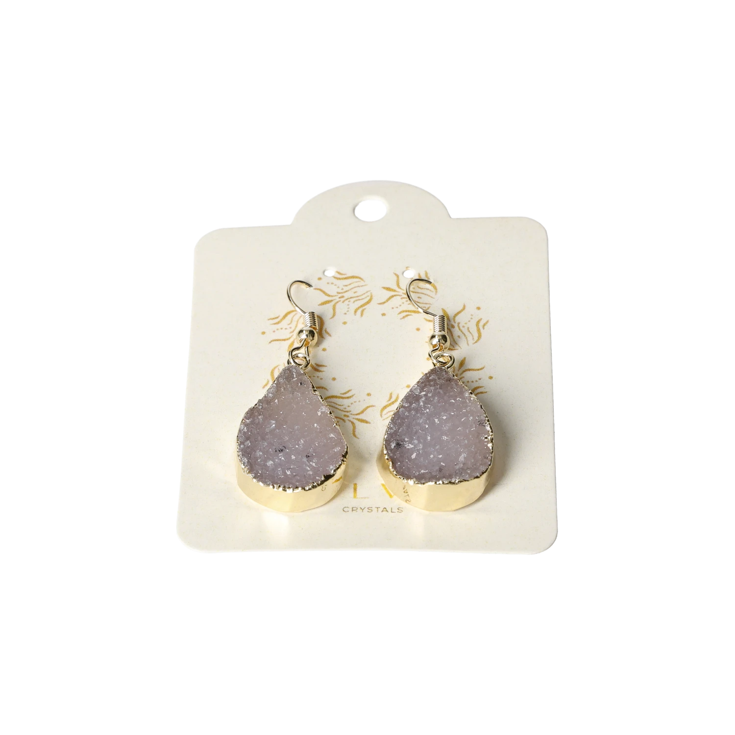 Blue Druse Earring Gold 40000191
