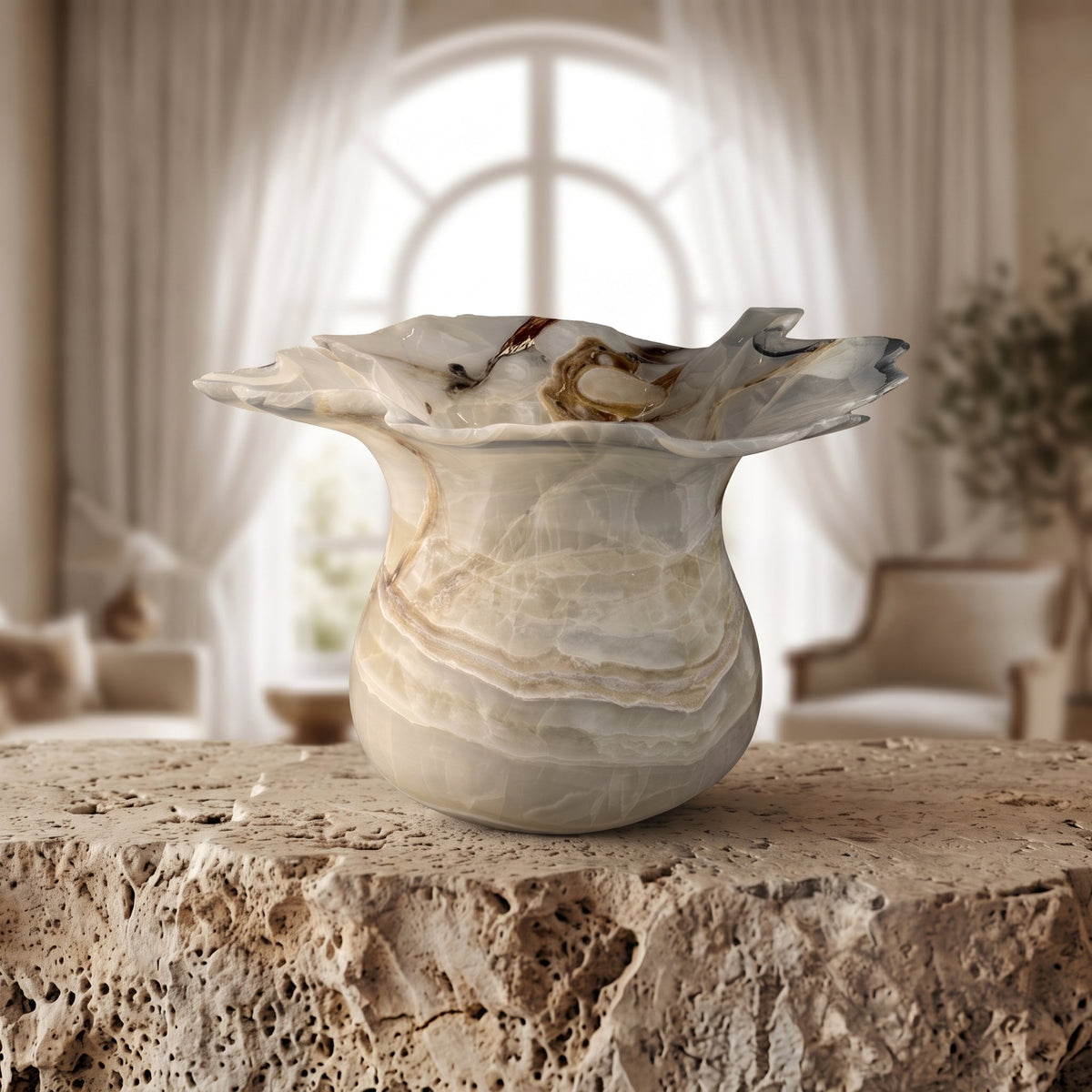 Onyx bowl 560 × 350 × 510 mm
