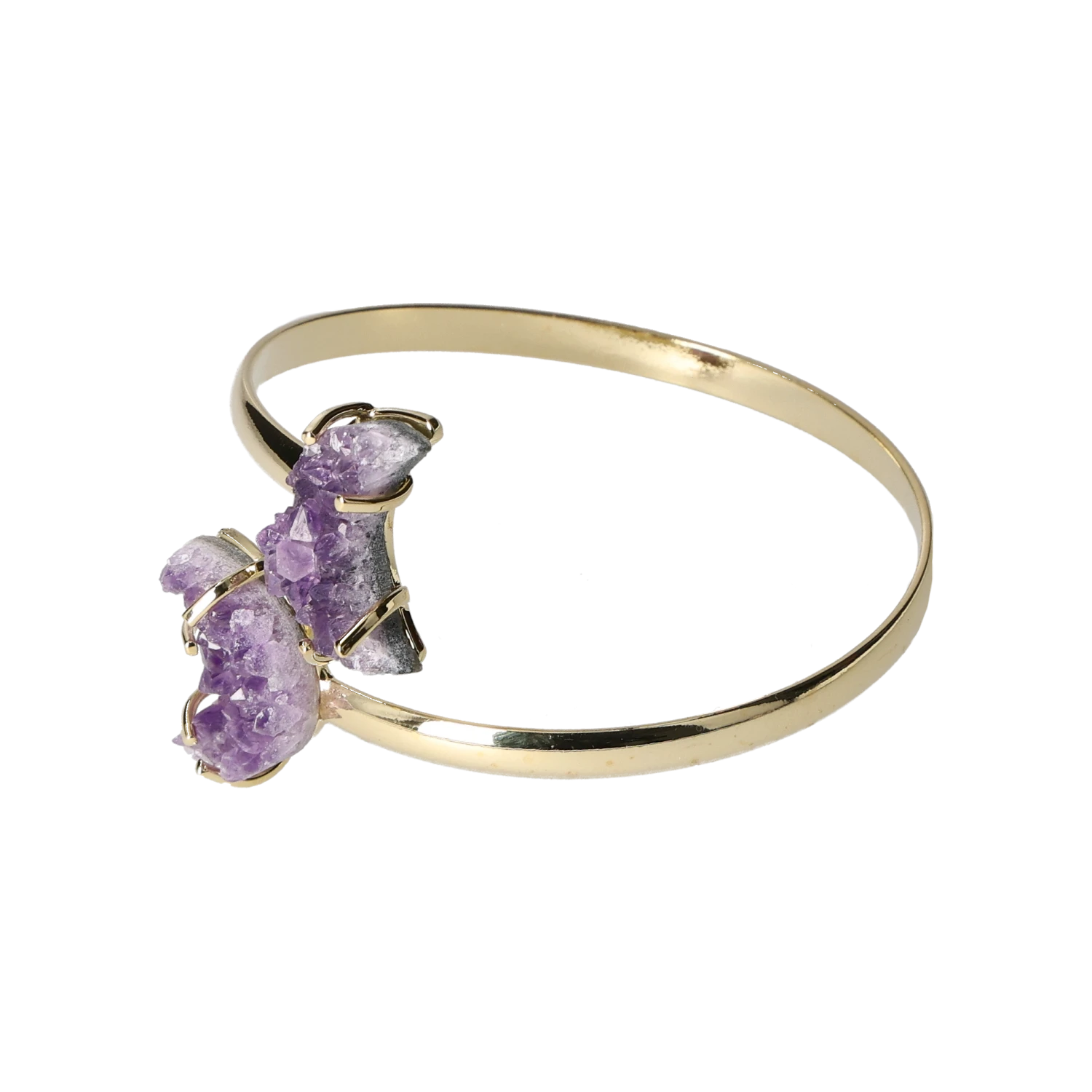 Amethyst Druse Moon Bracelet Gold 40000207