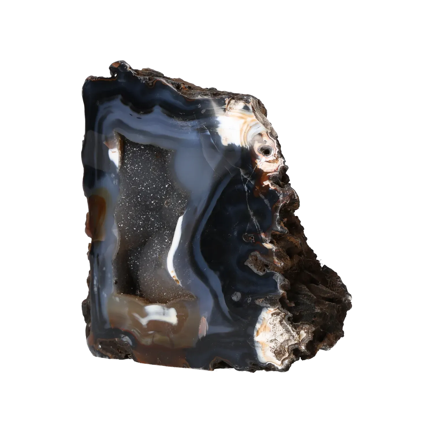 Agate Geode with Quartz Cut Base 10000412