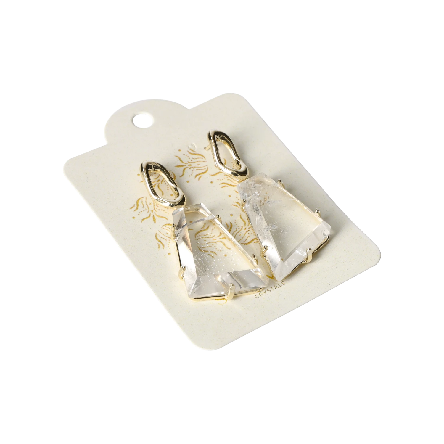 Crystal Quartz Earring Gold 40000185