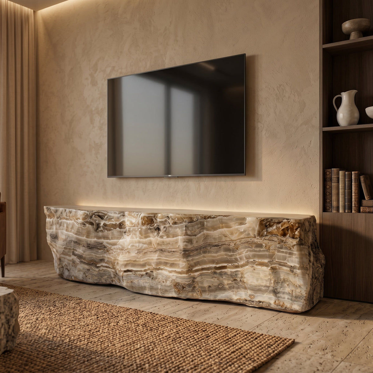 Calcite onyx base 2750 × 500 × 450 mm