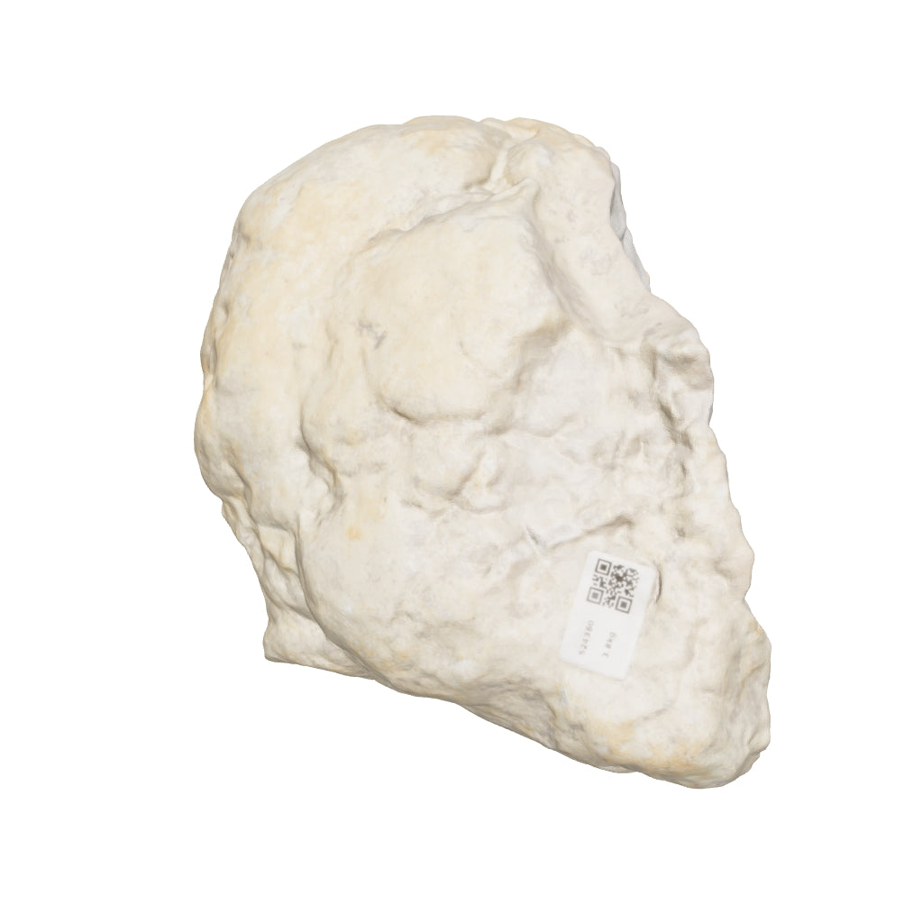 Rough white quartz geode weighing 3-5kg with natural textures and color variations.