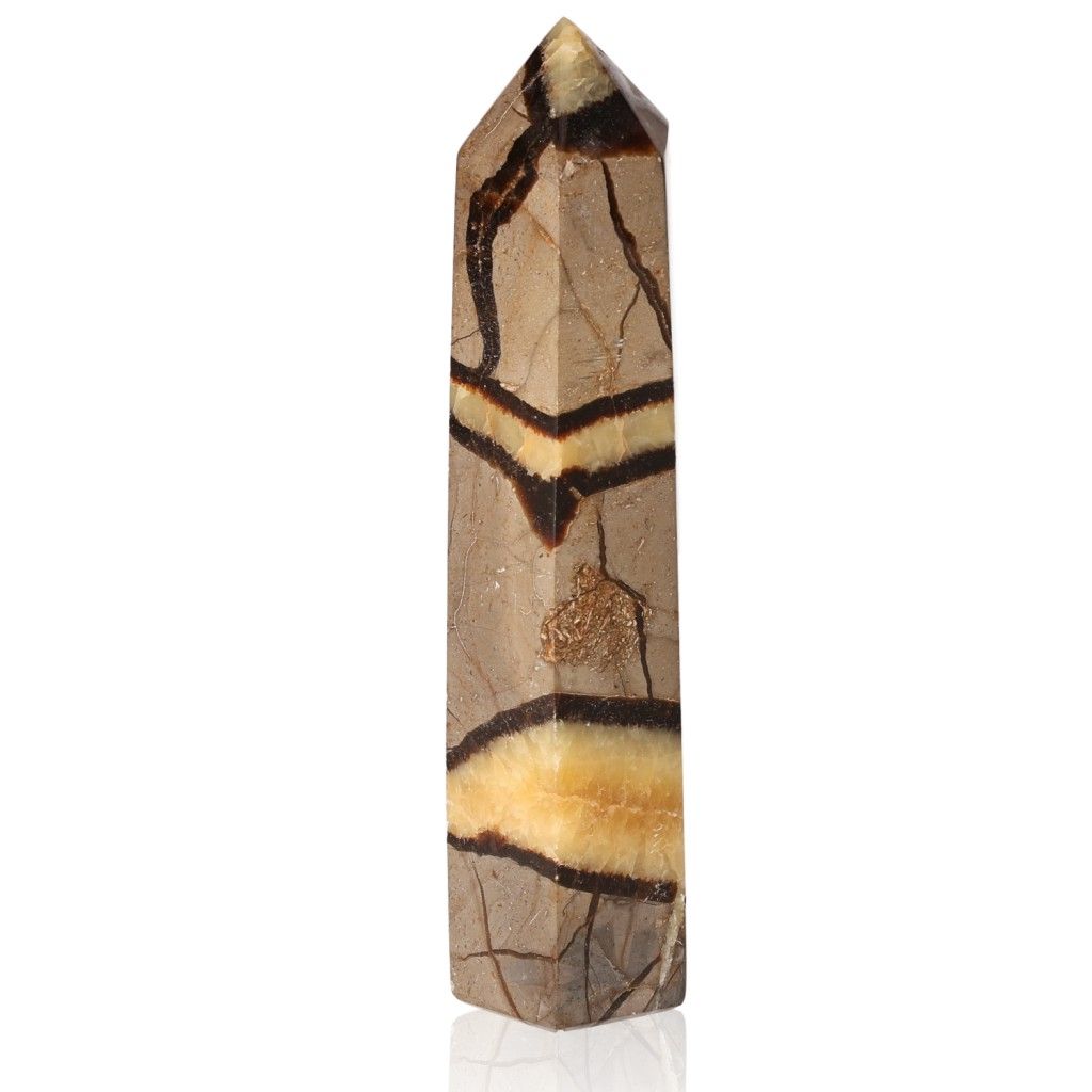 Septarian Tower crystal with unique patterns symbolizing power and endurance, also known as Dragon Stone.