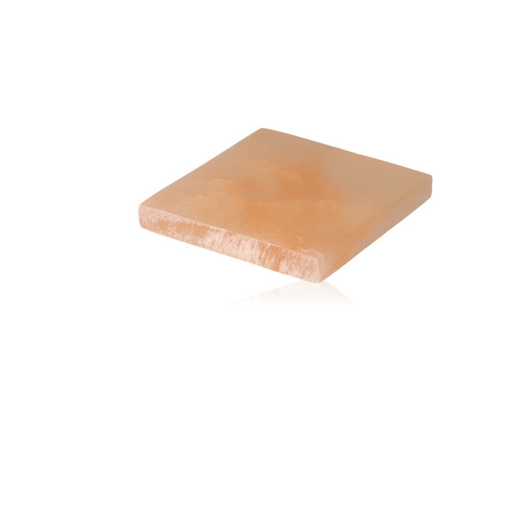 Orange Selenite Square Crystal by Sylvia Crystals for Mindful Living and Spiritual Growth