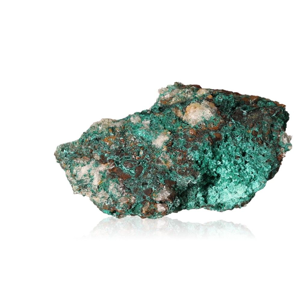 Natural malachite druze stone with vibrant green hues, known for its soothing energy and ability to enhance courage and optimism.