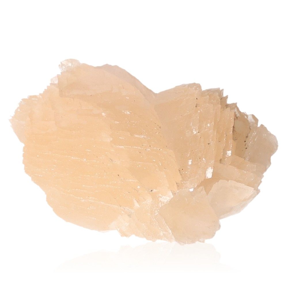 Honey Calcite gemstone displaying golden hues, known for boosting confidence and clarity, connects with solar plexus and sacral chakras.