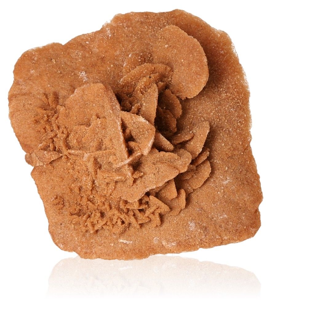 Desert Rose crystal from Morocco by Sylvia Crystals, featuring unique gypsum and barite formations shaped by desert sands.