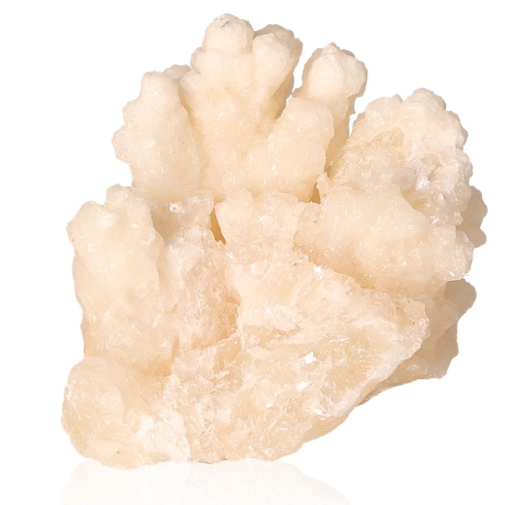 Ighoud Calcite Druze mineral with natural shapes and warm earthy tones from Morocco, symbolizing earth energy and transformation.