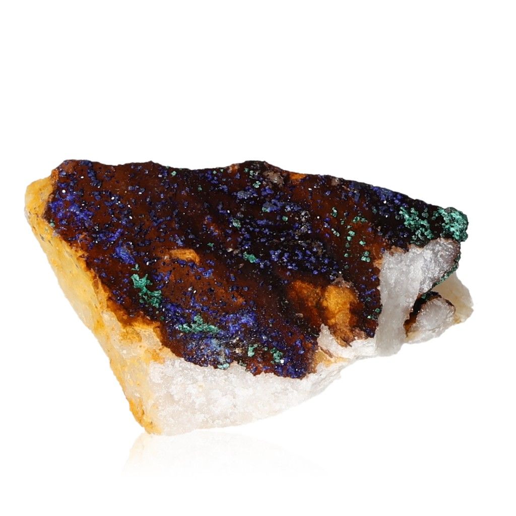 Azurite druzy stone with vibrant blue crystals enhancing intuition and spiritual insight.