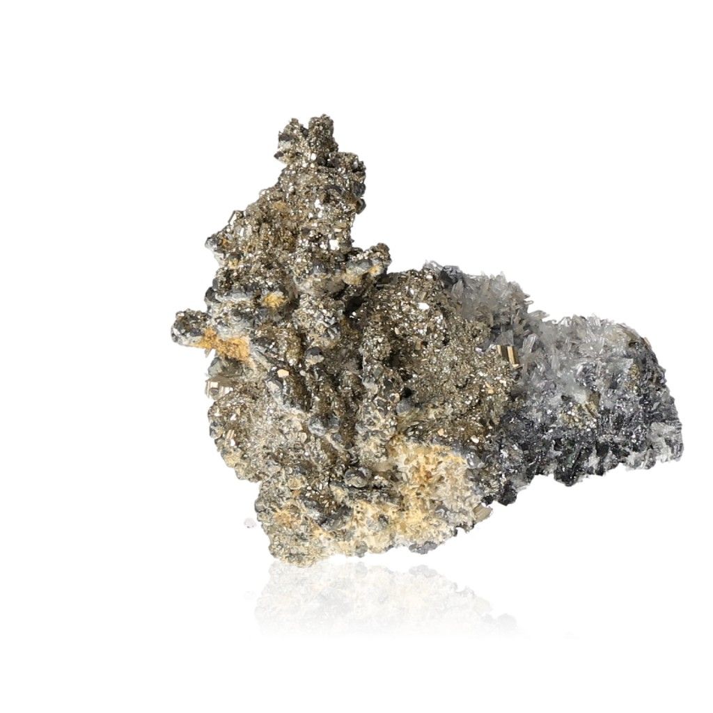 Pyrite with Galena and Quartz mineral cluster for independence and inspiration.