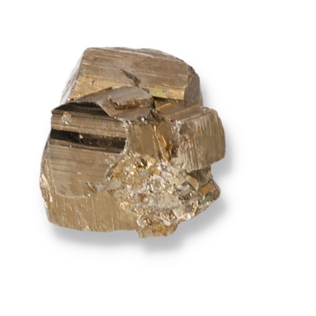 Pyrite stone supporting independence and courage with metallic luster