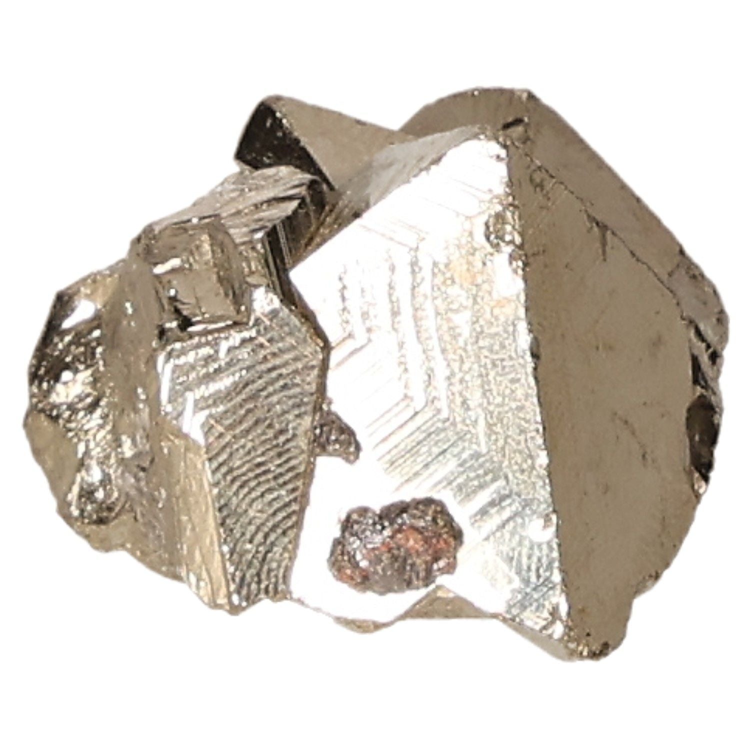 Pyrite druze crystal promoting independence and courage, with metallic luster ideal for personal growth and motivation.