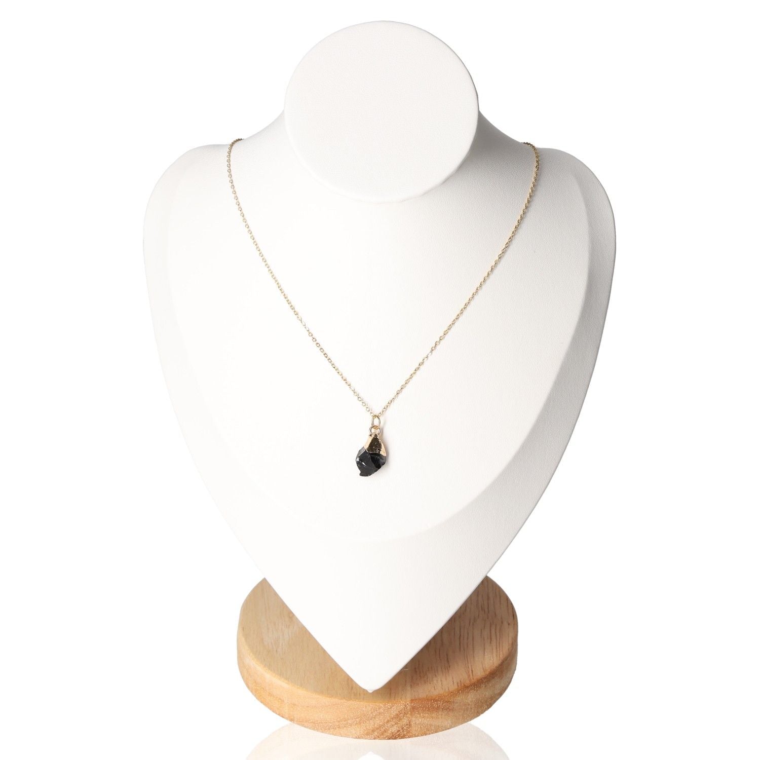 Crystal Necklace Set of 3 "Empath" featuring an elegant Black Onyx pendant, showcasing its protective and grounding properties.