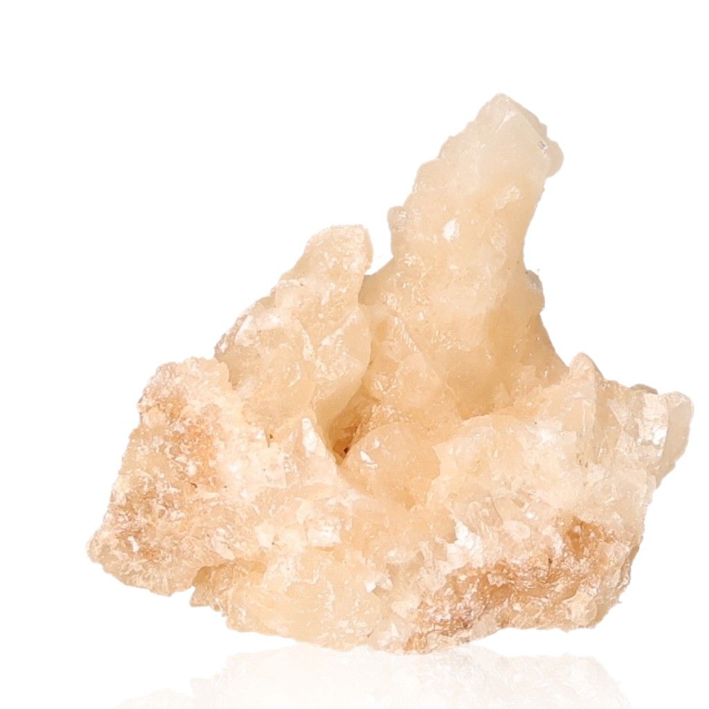 Ighoud Calcite Druze stone showcasing its natural shapes and warm earthy tones, known for grounding and spiritual growth.