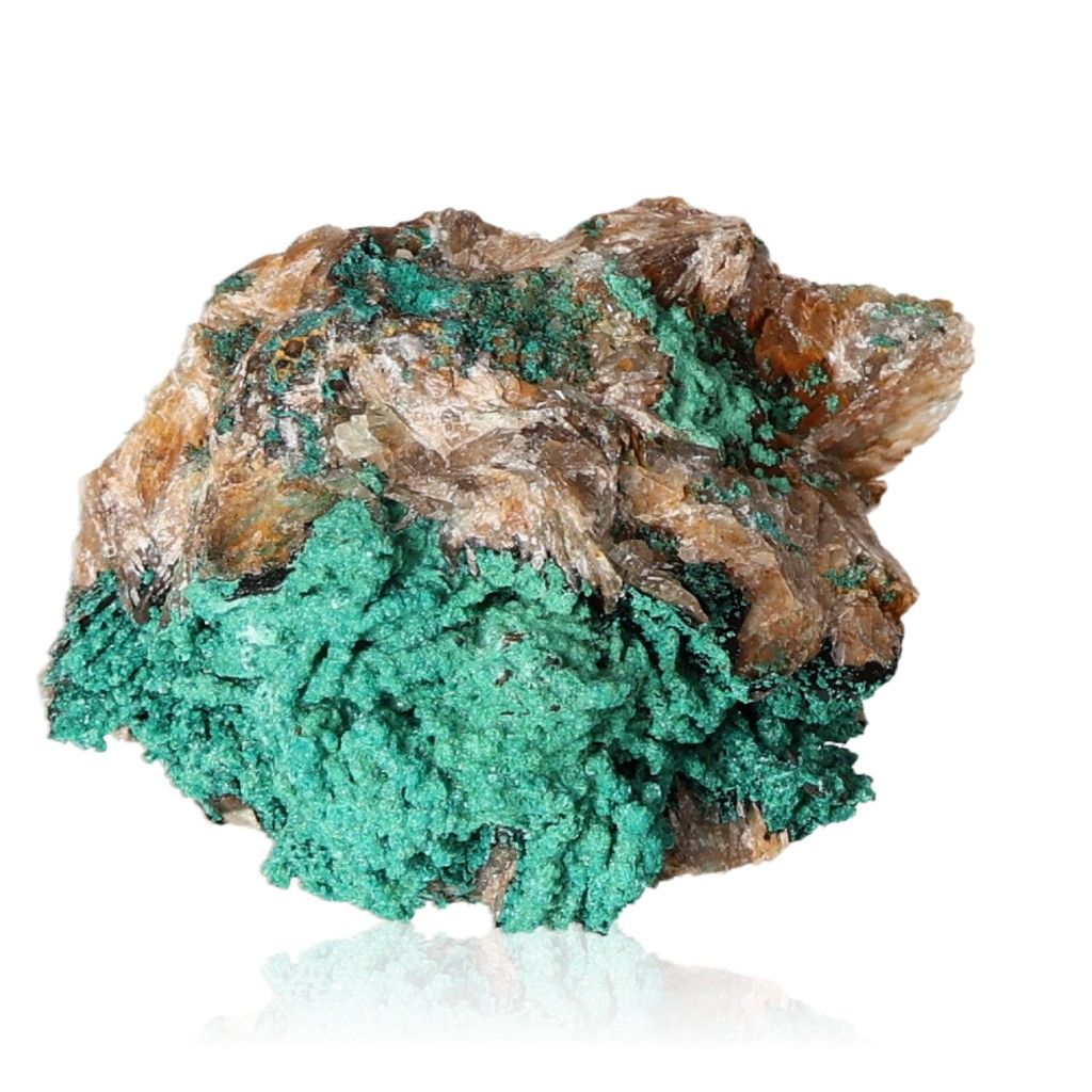 Malachite druzy stone displaying vibrant green mineral formations and rough texture, symbolizing courage and optimism.