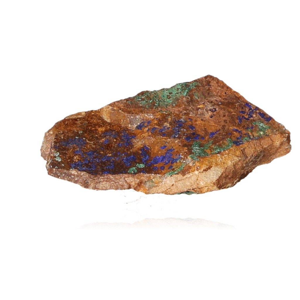 Azurite with malachite stone featuring deep blue and green patterns, ideal for mental clarity and personal growth.