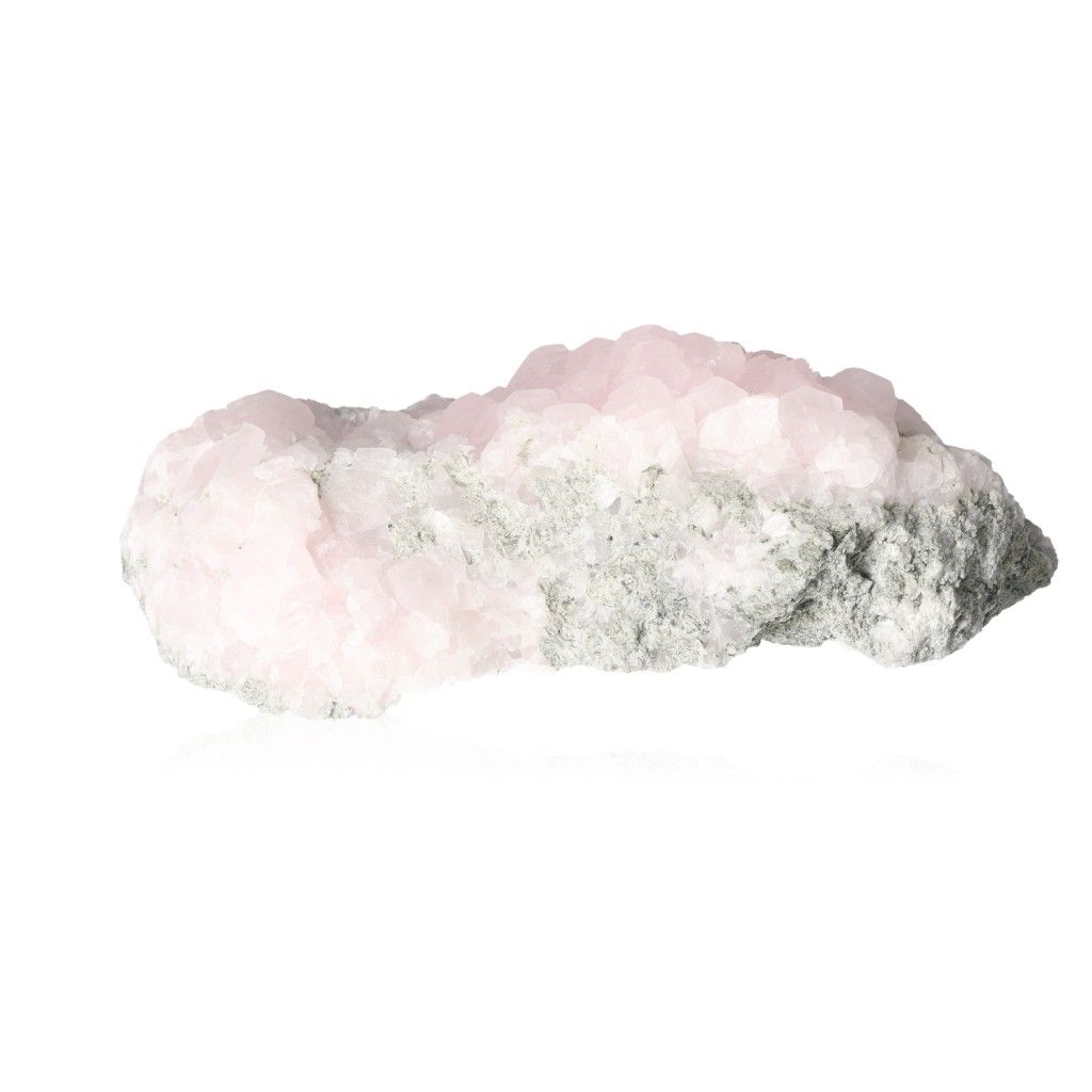 Mangano Calcite crystal with soft pink hues, symbolizing love, compassion, and emotional healing.