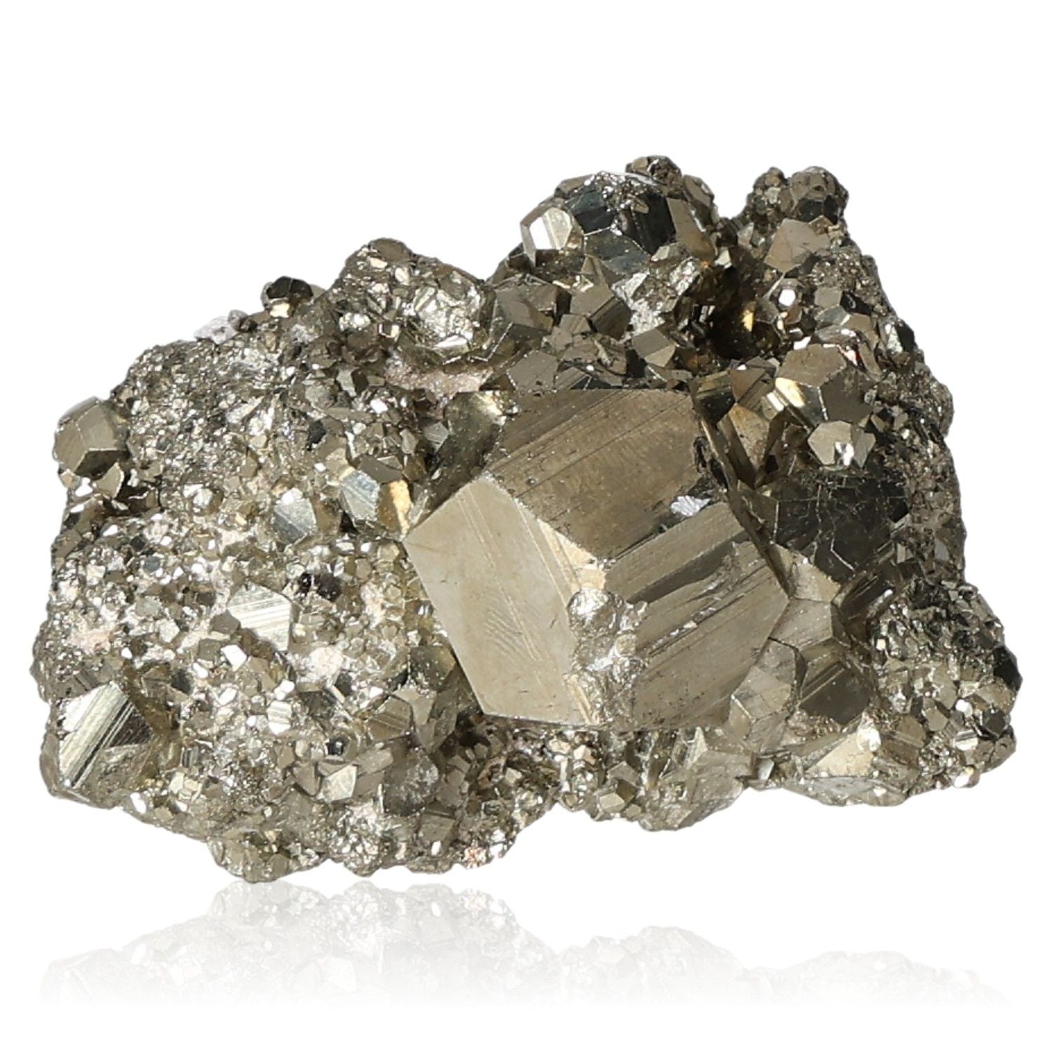 Pyrite druze crystal cluster promoting independence and courage