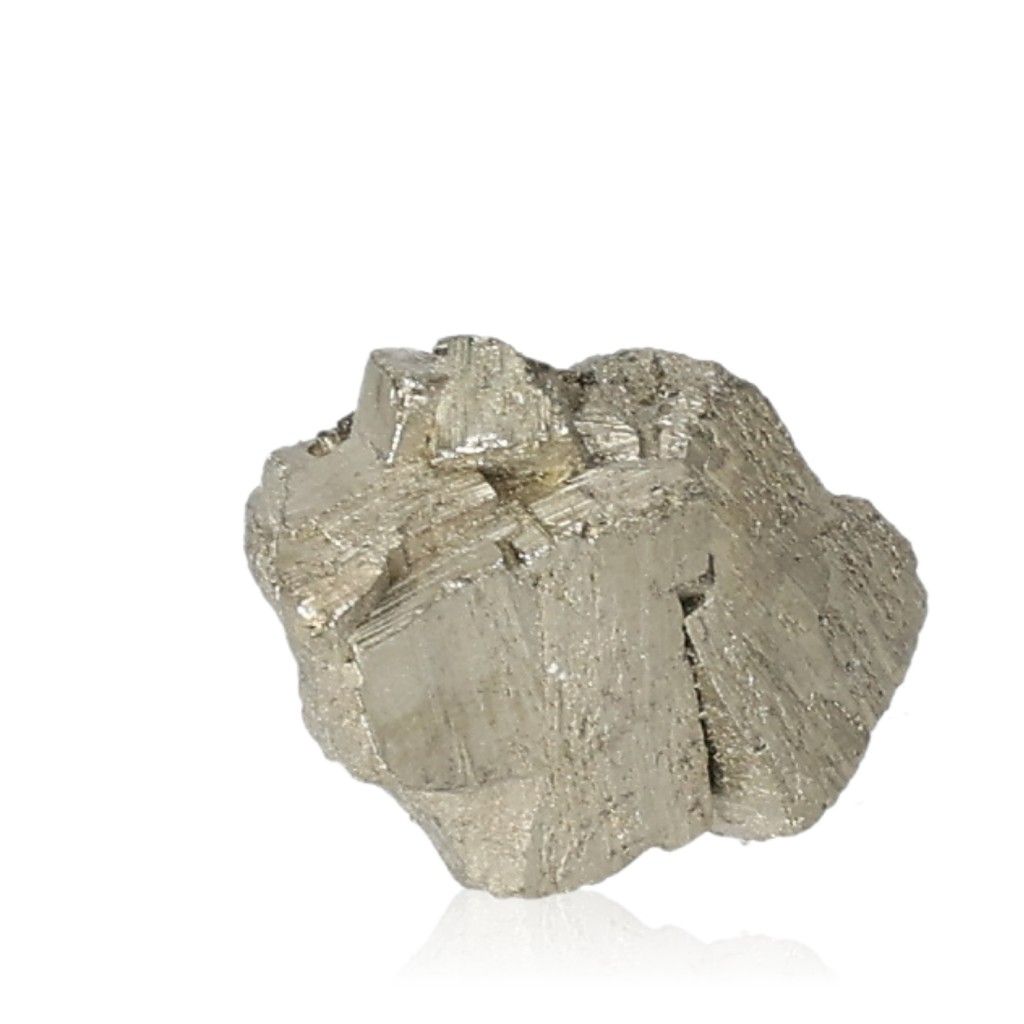 Raw pyrite crystal cluster supporting independence, idea generation, and courage. Ideal for motivation and goal achievement.