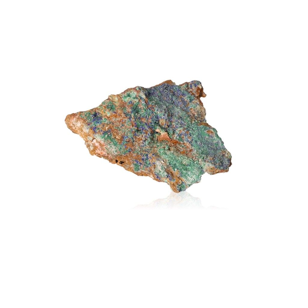 Azurite with Malachite mineral specimen showcasing deep blue and green hues, known for enhancing intuition and spiritual insight.