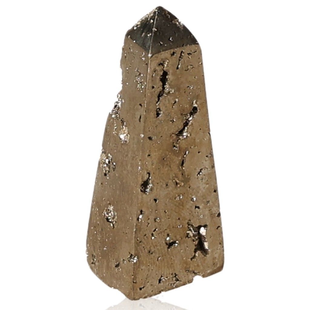 Pyrite obelisk gemstone for inspiration and courage in achieving goals