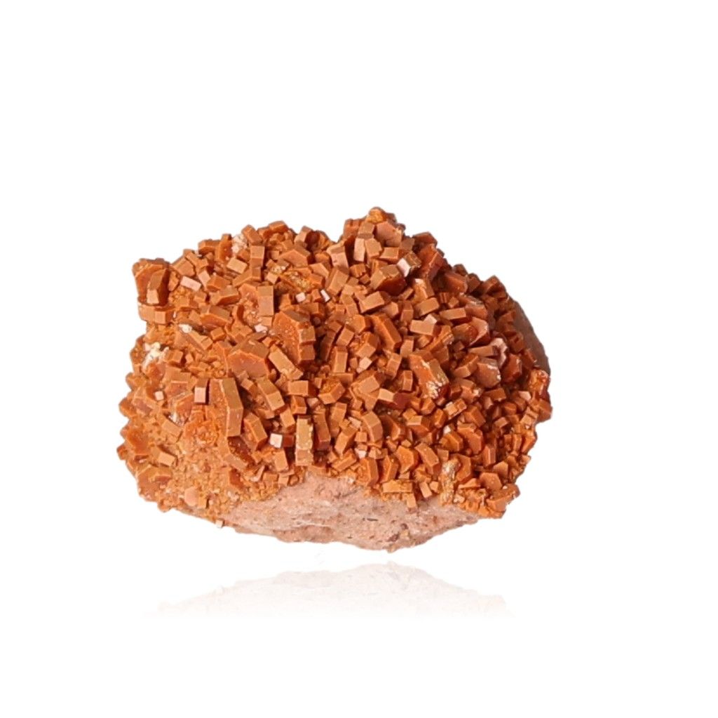 Vanadinite druze crystal enhancing focus and motivation, energizing stone for personal transformation and resilience.