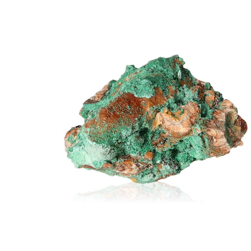 Natural malachite druzy stone with vibrant green hues, known for its soothing energy and uplifting properties.