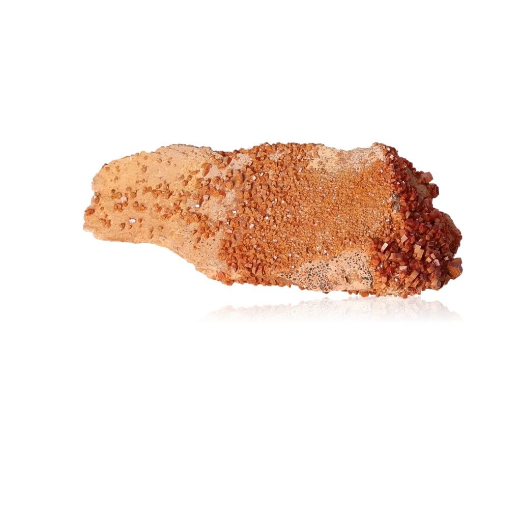 Vanadinite druze stone for focus, motivation, and personal transformation. Enhance resilience and achieve goals with this energizing crystal.