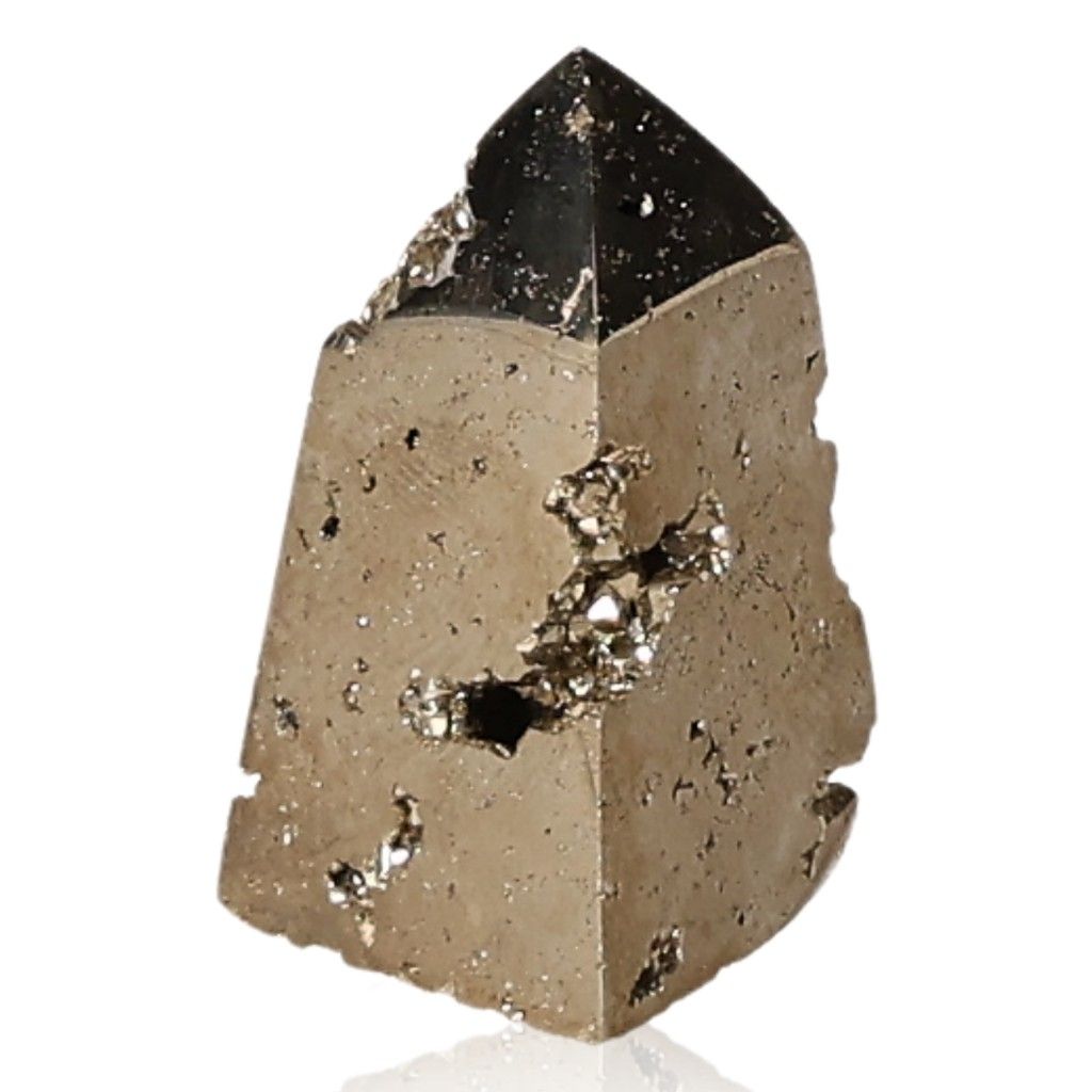 Pyrite Obelisk crystal for mental and material independence, inspiring new ideas and courage to achieve goals.